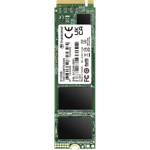 Твердотельный диск 512GB Transcend MTE220S, 3D TLC NAND, M.2, PCI-E 4x [ R/W - 2800/3500 MB/s]